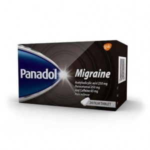 Panadol Migraine ( paracetamol 250 mg + acetylsalicylic acid 250 mg + caffeine 65 mg ) 30 tablets